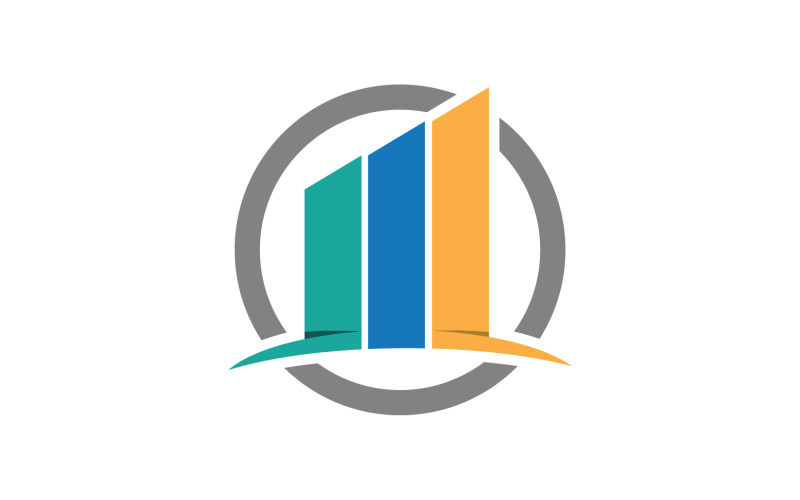 Фінанси бізнес графічний логотип вектор шаблон v19