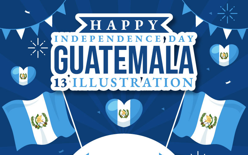 13 Illustration de la fête de l'indépendance du Guatemala