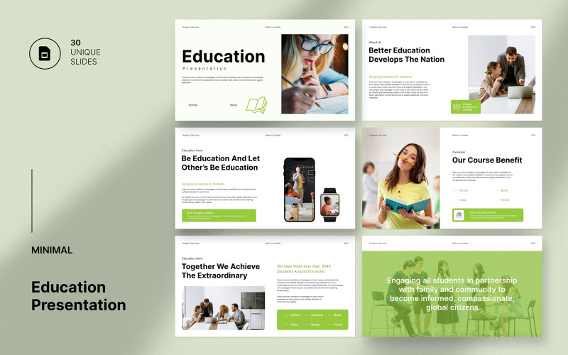 Layout del modello di presentazione di Smart Education