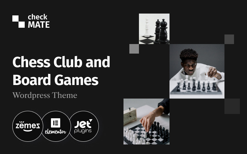 Schaakmat - Schaakclub WordPress-thema voor websites over bordspellen