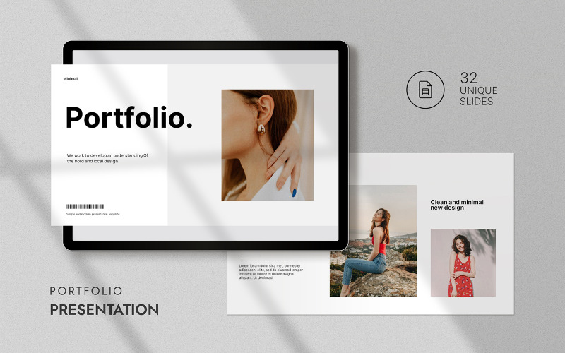 Modelo Gboogleslide de Apresentação de Portfólio