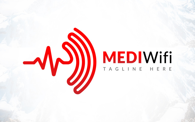 Software di connessione per la tecnologia medica Logo Wi-Fi Design