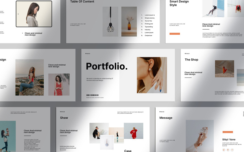 Szablon Powerpoint do prezentacji portfolio