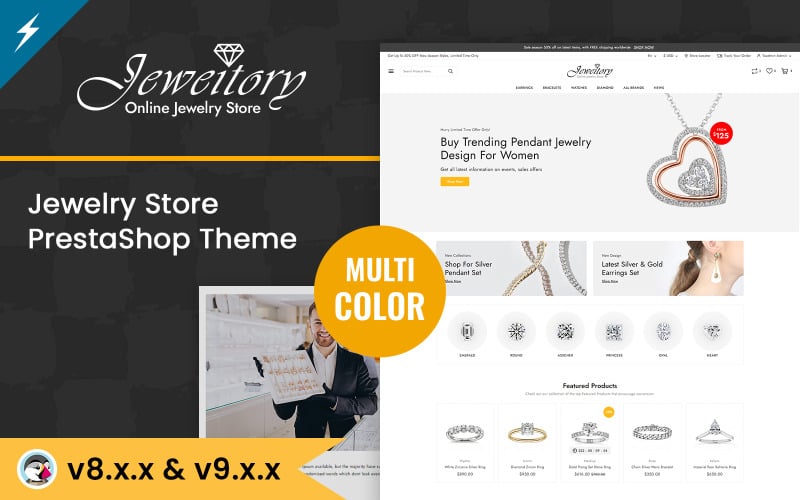 Jeweitory Jewelry and Diamond Store Thème PrestaShop