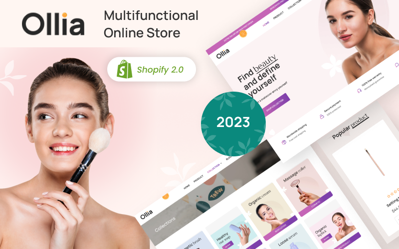 Ollia - Kozmetika és szépségápolás, egészségügyi kezelés Shopify 2.0 téma