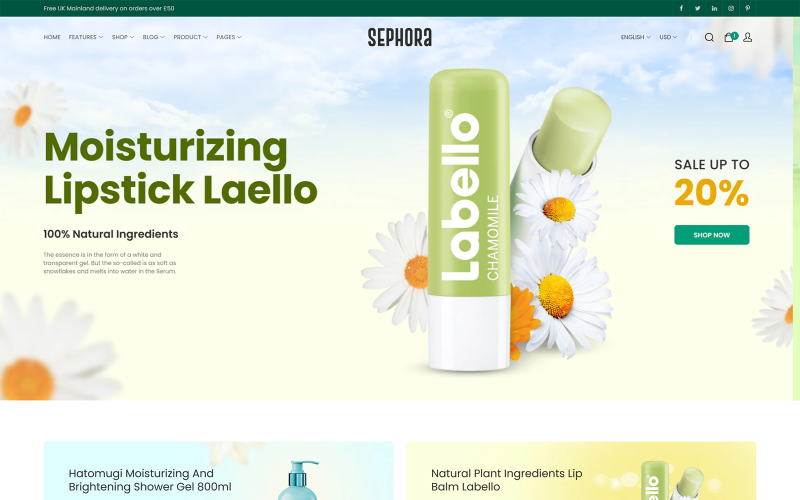 Sephora - Shopify 2.0 Güzellik Kozmetik Teması