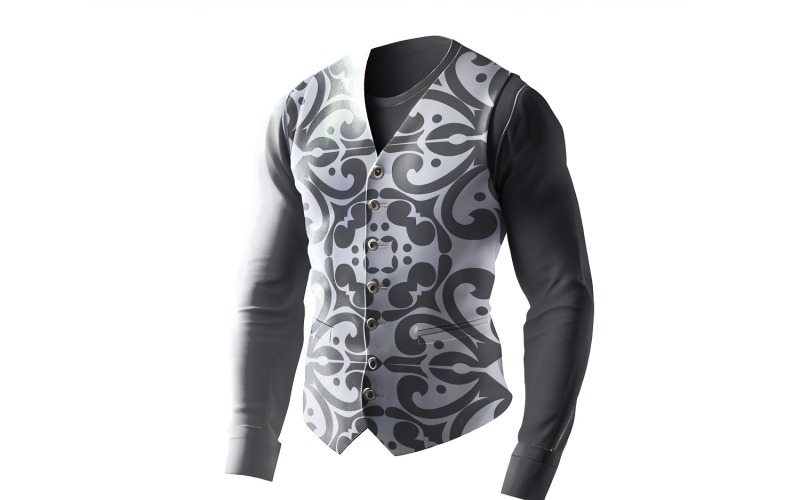 Traje de chaleco casual PSD Mockup