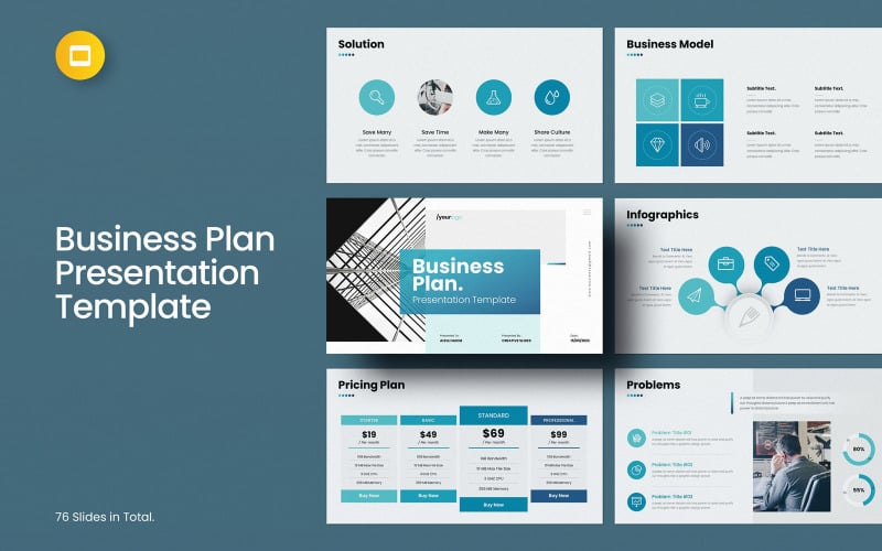 Business Plan Google Slides Template Layout - TemplateMonster