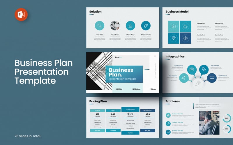 Businessplan-PowerPoint-Vorlagenlayout