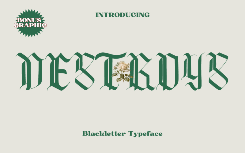 Distrugge - blackletter - font