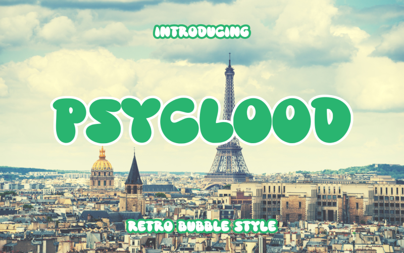 Psyclood - ретро бульбашковий шрифт