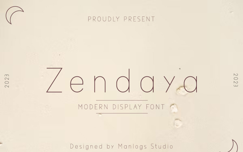 Zendaya — wyświetlacz — bezszeryfowy — czcionka