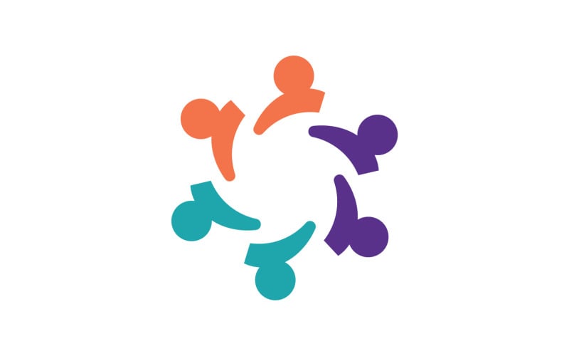 Community-Team-Gruppe, Familienpflege, Logo-Vektor v1
