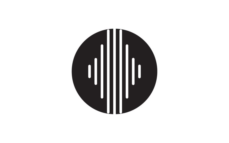 Эквалайзер звуковой волны логотип музыкального проигрывателя v32
