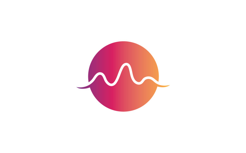 Sound wave equalizer music player logo v1