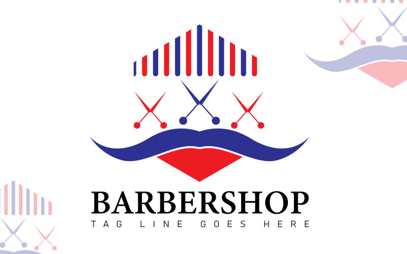 Barbershop logotyp - logotyp för hårklippning