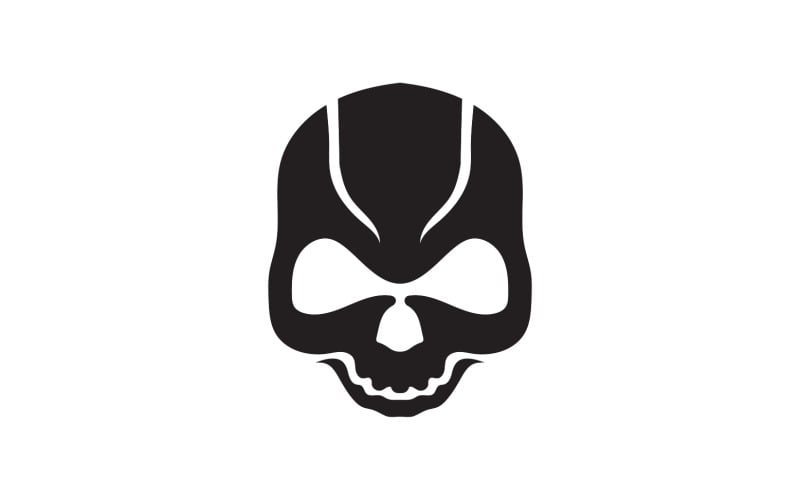 Tête de mort logo template vecteur v4