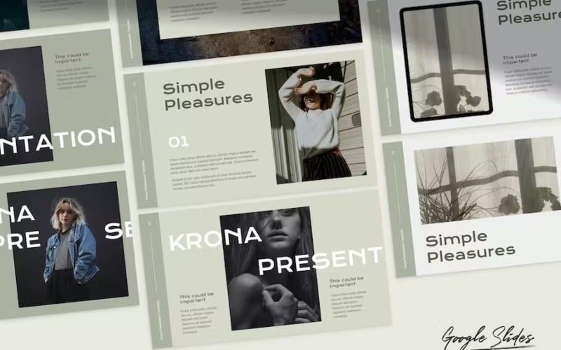 Krona - Modello per presentazioni Google di moda e portfolio