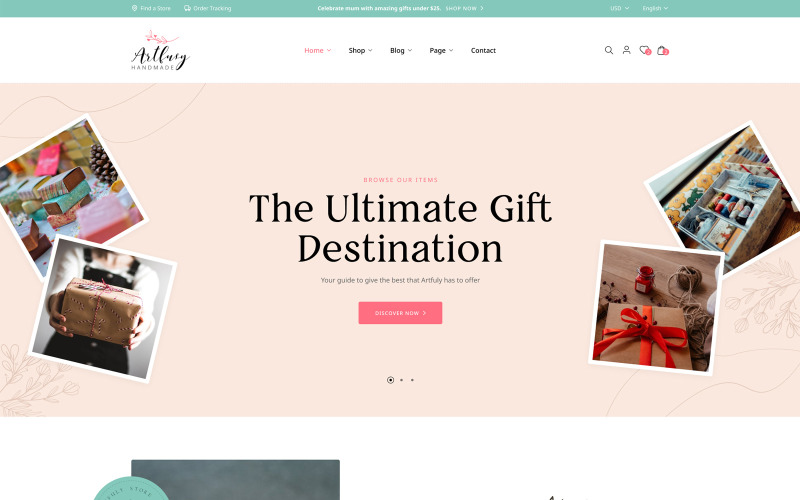 Artfusy – Handmade & Crafts Shop Shopify téma