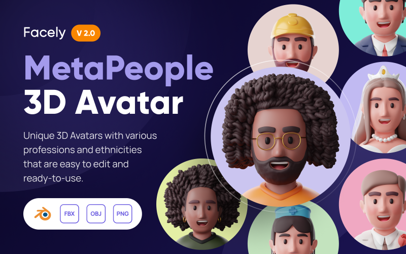 Facely V2 — awatar MetaPeople 3D