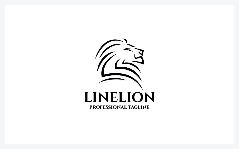 Linea Lion Animal Pro Vector Logo