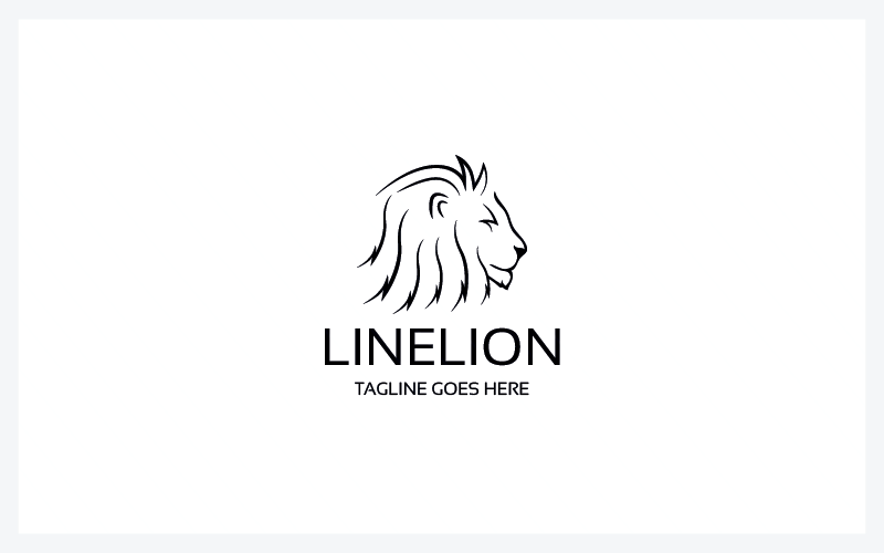 Logo vectoriel animal ligne Lion