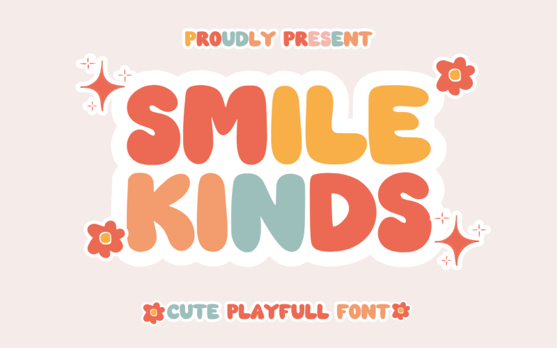Smile Kinds - Police ludique mignonne