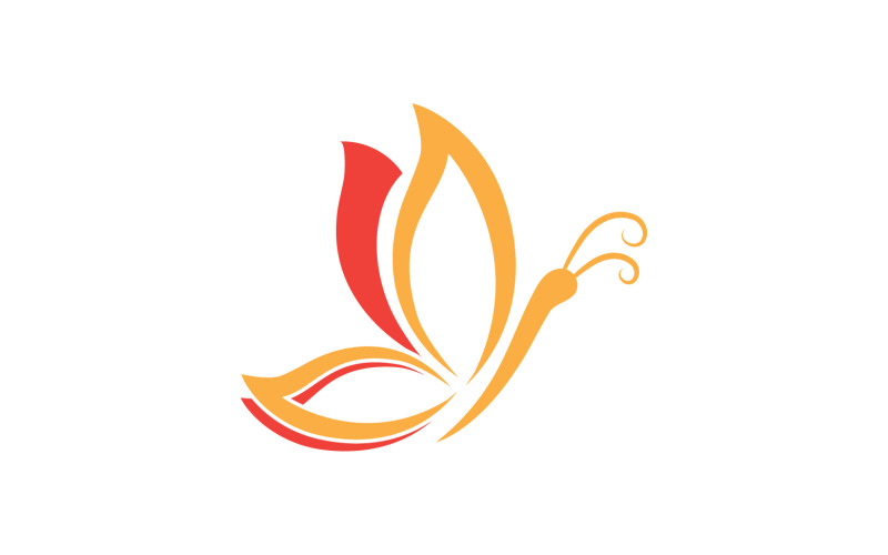 Ala farfalla bellezza logo vettoriale v8