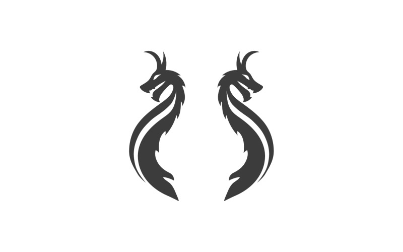 Drachenpaar-Logo-Vektor v2