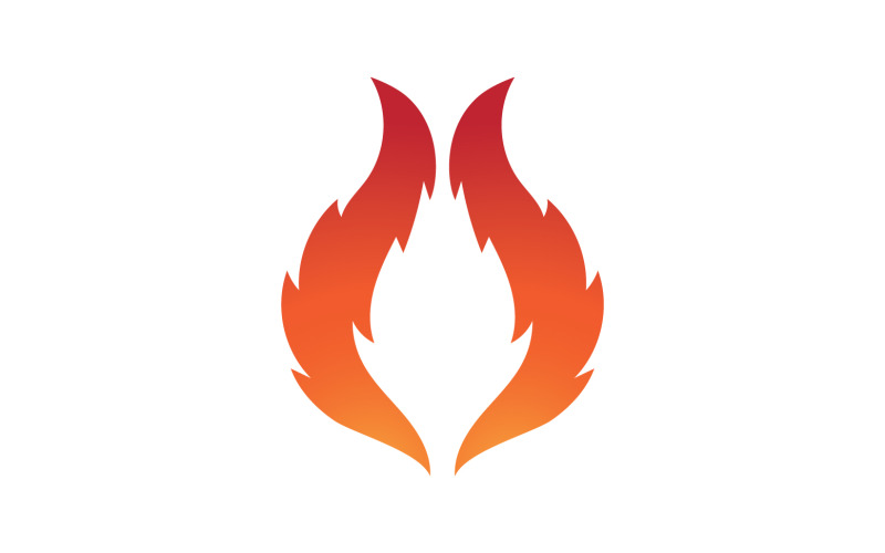 Fire hot burning logo vector v3
