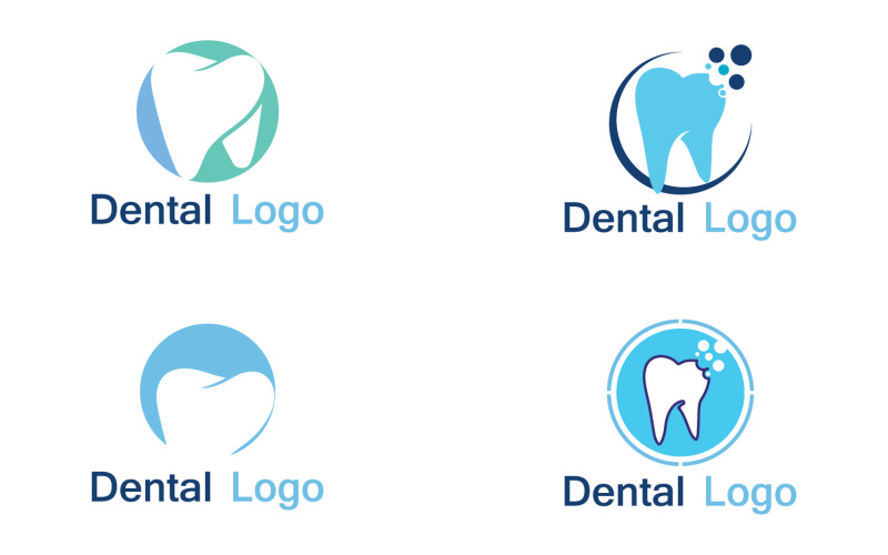 Hälso tandvård dentis logotyp vektor v30