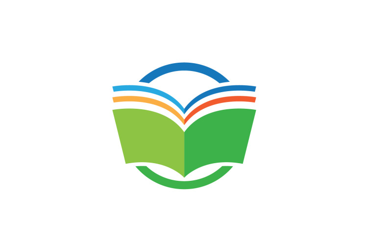 Kitap okuma el logo vektörü v7