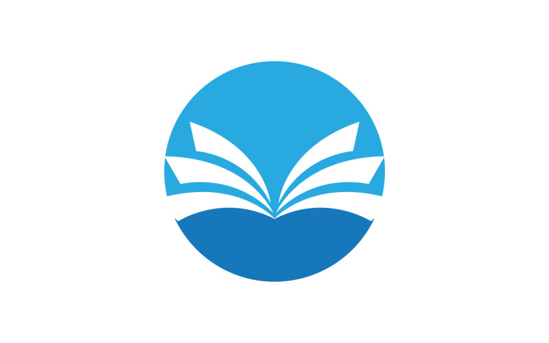 Libro leer mano logo vector v4
