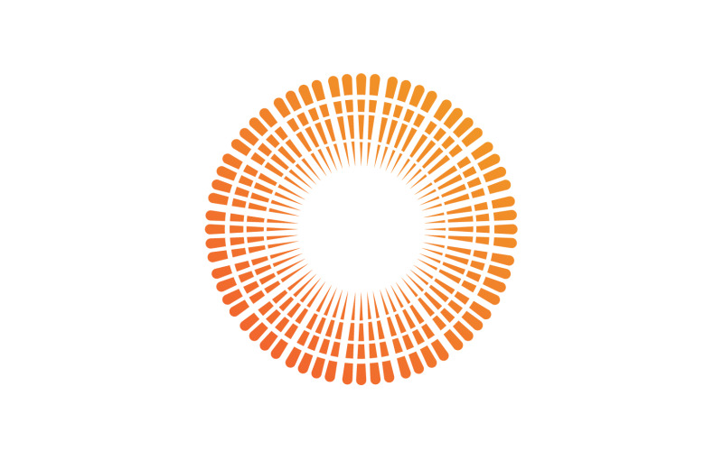 Логотип солнечной кисти круг природы v4