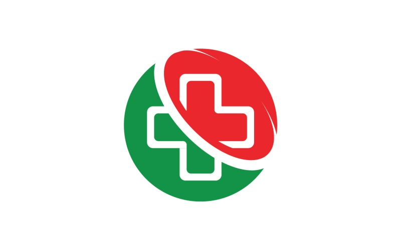 Medyczny krzyż wektor logo szpitala v7