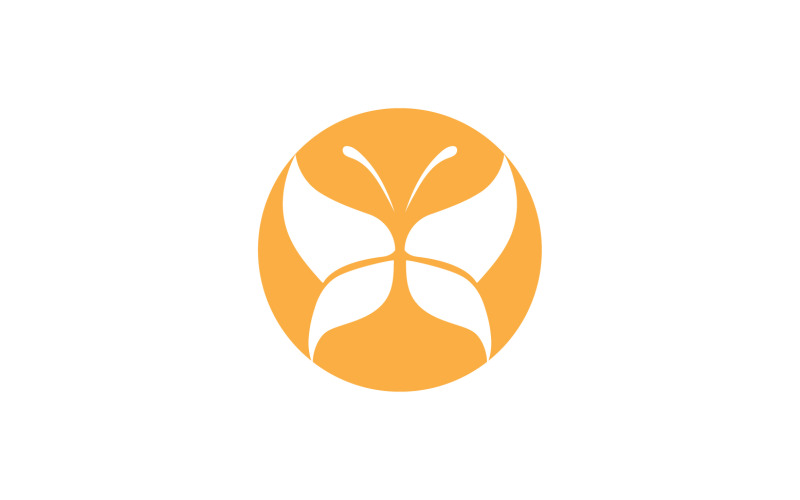 Wing butterfly beauty logo vector v1