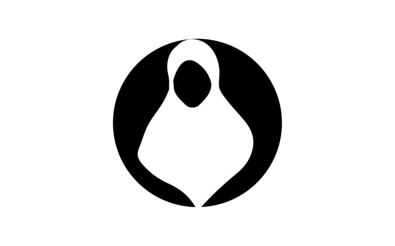 Hijab woman moeslim logo vector v6 #348228 - TemplateMonster