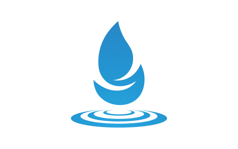 Su damlası doğa logo vektörü v11