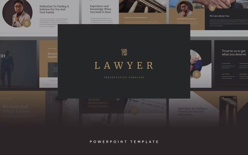 Advogado - Modelo Powerpoint de Currículo Elegante