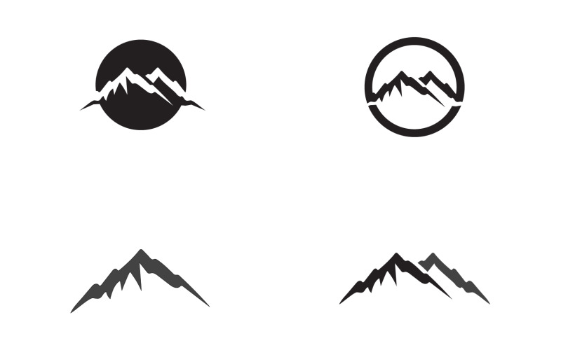 Berglandschaft, Vektorvorlage, Logo v2