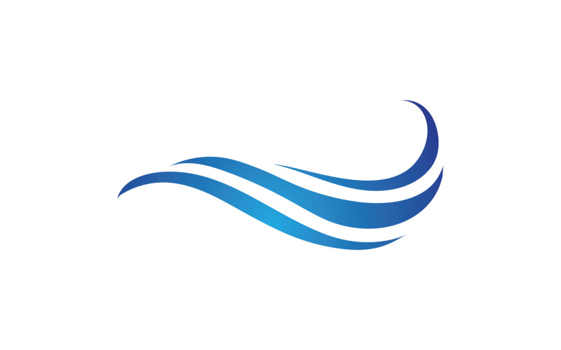 Blue wave water logo vector v4 #348309 - TemplateMonster