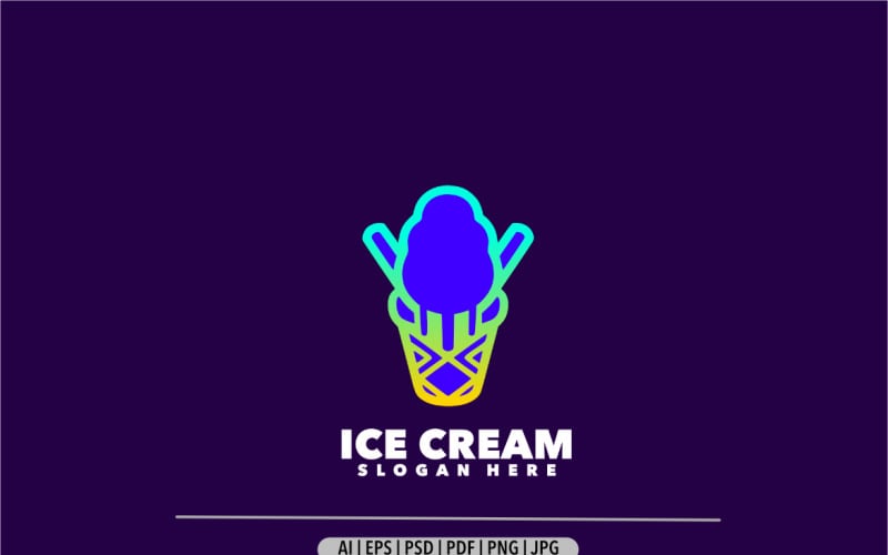Морозиво forzen gelato градієнтний логотип