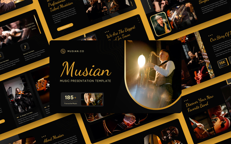 Musian - Musique Modèle PowerPoint