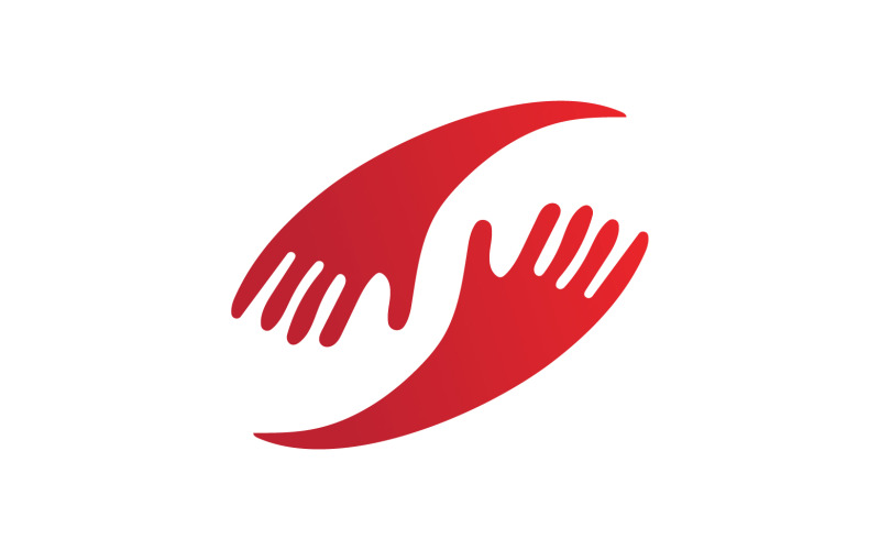 Ręka nadzieja pomoc opieka wektor logo v2