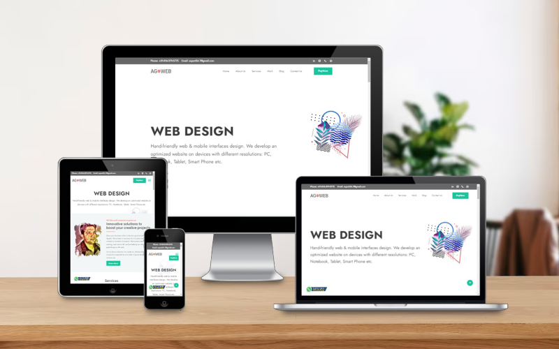 Agweb webdesign en ontwikkeling Services sjabloon