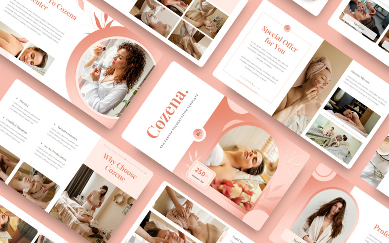 Cozena - Modèle de diapositives Google pour le centre de spa