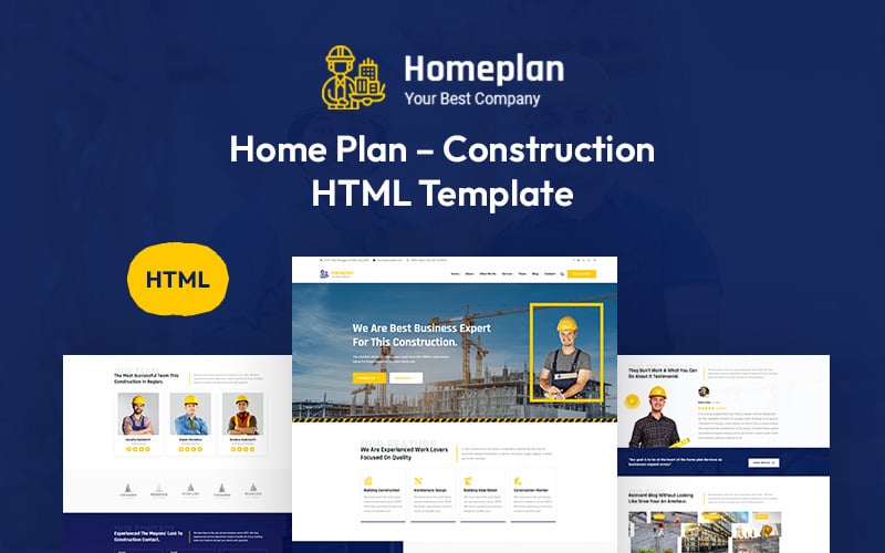 HomePlan - Plantilla de sitio web de construcción