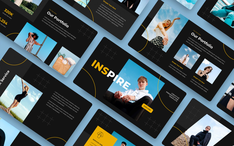 Inspirieren – Kreative Google Slide-Vorlage