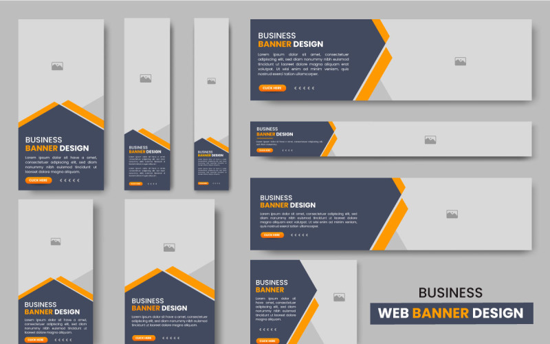 Vektor-Web-Banner-Layout-Set oder Business-Web-Banner-Vorlagenpaket-Idee