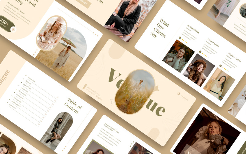 Velogue- Estetiskt mode Google Slide Mall